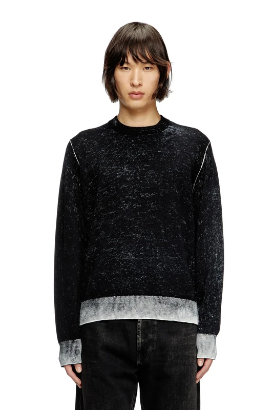 Diesel Unisex K-larence-b Knitwear Sweatshirt, Black Black Black, M