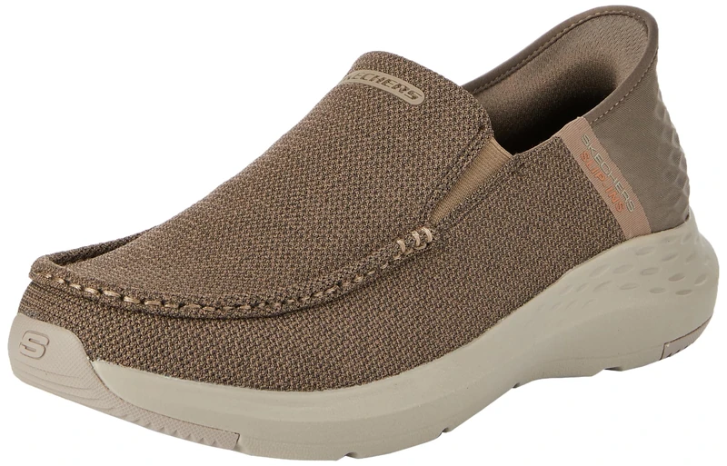 Skechers Men's Parson Ralven Slip-On - Taupe Mesh - 15 UK