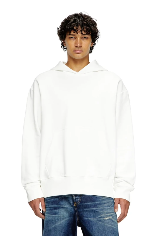 Diesel s-macs-Hood-megoval-d Sweat-Shirt Sweatshirt, Off White, XXL
