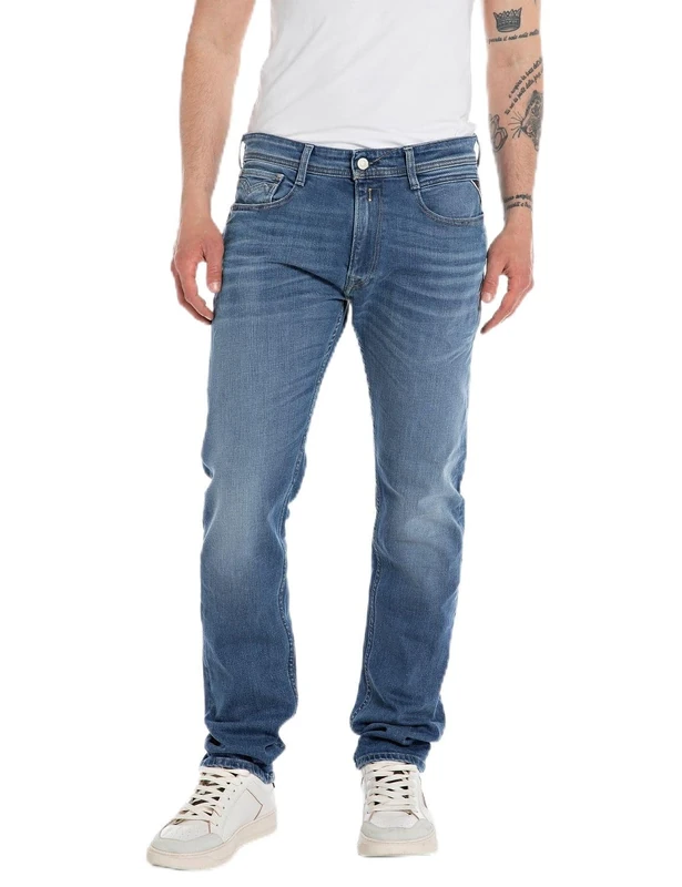 Replay men's jeans with stretch, blue (Medium Blue 009), 30W / 34L