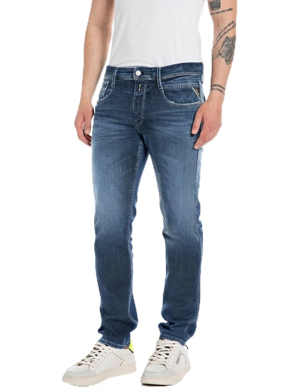 Replay men's jeans with super stretch, blue (Dark Blue 007), 30W / 32L