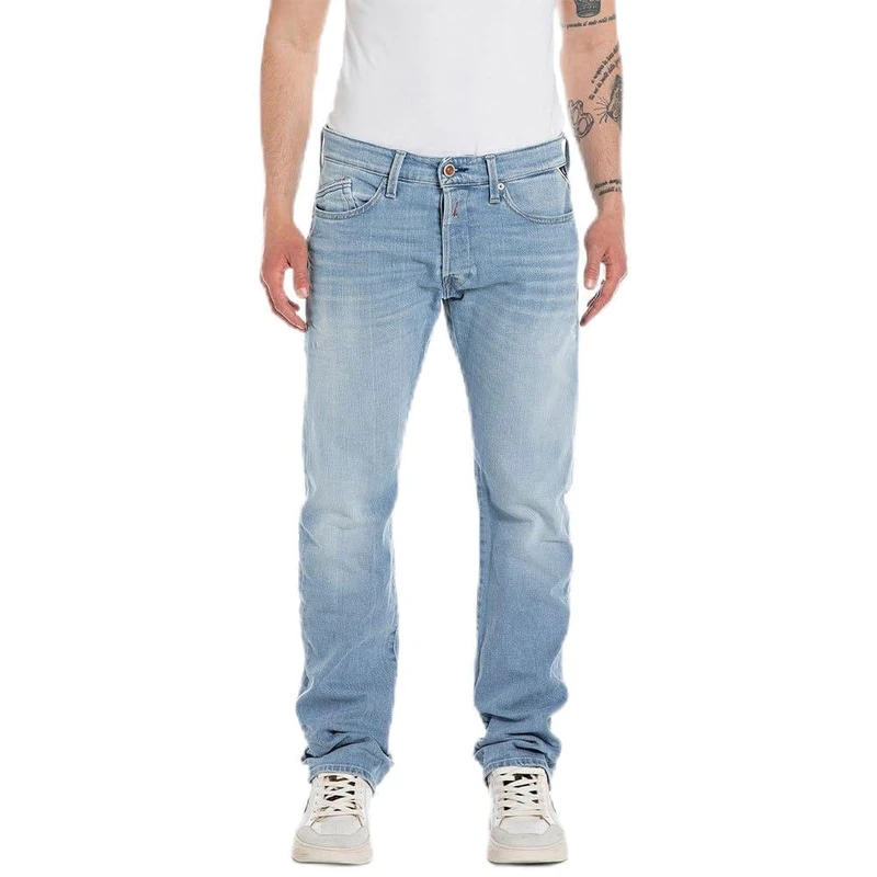 Replay men's jeans with stretch, blue (Light Blue 010), 40W / 34L