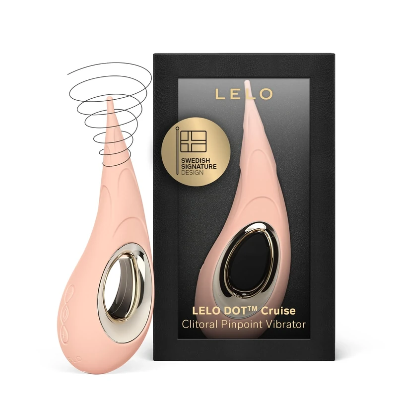 LELO DOT Cruise High Frequency Clitoral Vibrator with Elliptical Motion 8 Pinpoint Vibrator with Cruise Control Technology, Female Sex Toys (Peach Please)