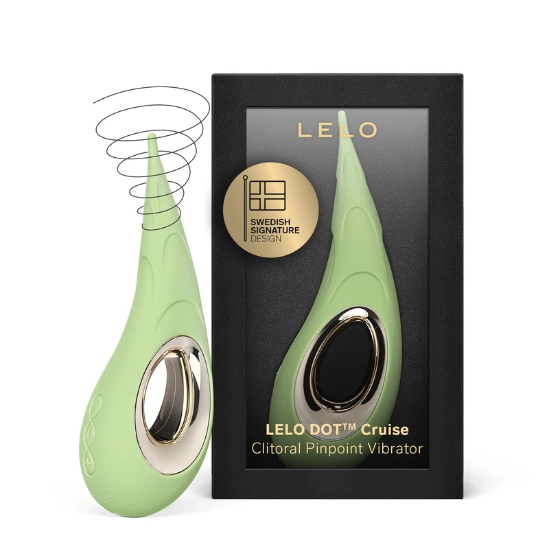 LELO DOT Cruise High Frequency Clitoral Vibrator with Elliptical Motion 8 Pinpoint Vibrator with Cruise Control Technology, Female Sex Toys (Pistachio Green)