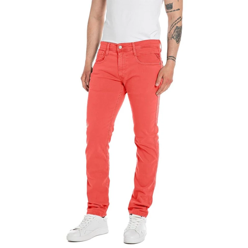 Replay men's jeans with stretch, red (Pale Red 064), 27W / 30L
