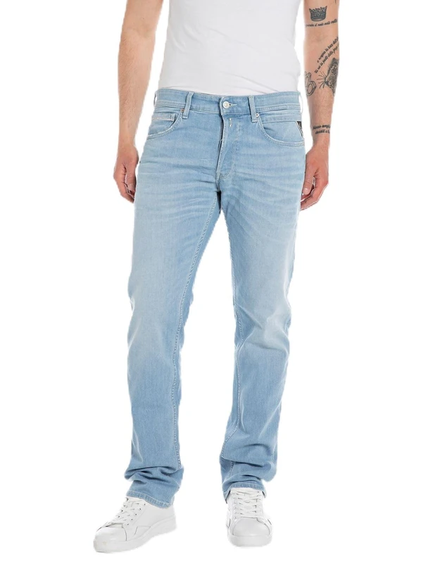 Replay men's jeans with super stretch, blue (Light Blue 010), 33W / 36L