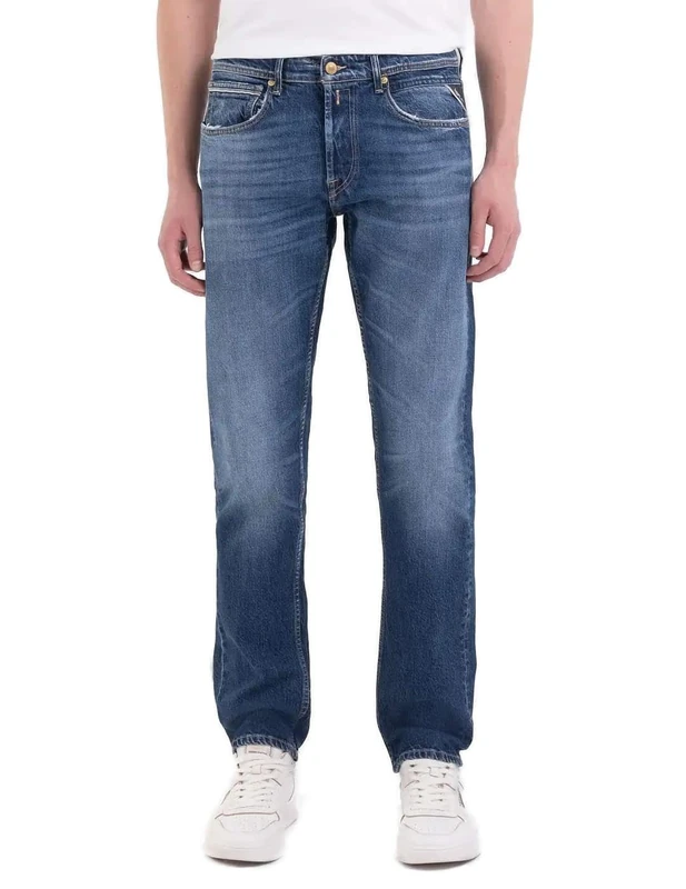 Replay men's jeans with stretch, blue (Medium Blue 009), 27W / 30L