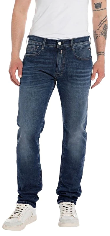 Replay men's jeans with stretch, blue (Dark Blue 007), 28W / 30L