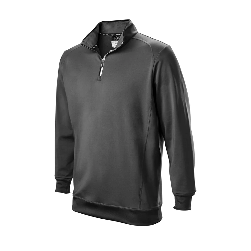 Wilson Staff Men's Golf Pullover, Thermal Tech, Sweater, Polyester/Elastane Black
