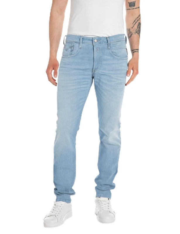 Replay men's jeans with super stretch, blue (Light Blue 010), 34W / 36L