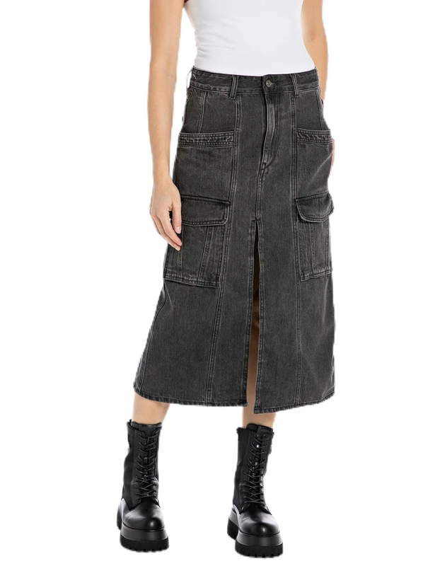 Replay women's denim skirt made of denim, black (Black 098), 27W