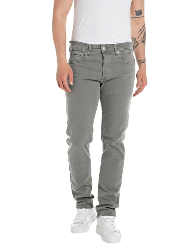 Replay men's jeans with stretch, gray (Medium Gray 176), 29W / 34L