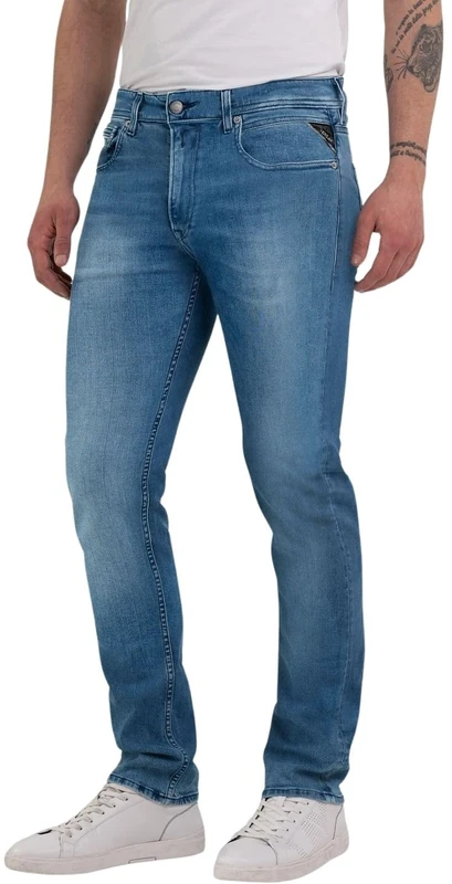 Replay men's jeans with stretch, blue (Medium Blue 009), 30W / 32L