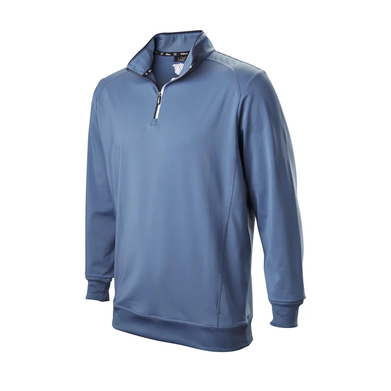 Wilson Staff Men's Golf Pullover, Thermal Tech, Sweater, Polyester/Elastane Blue