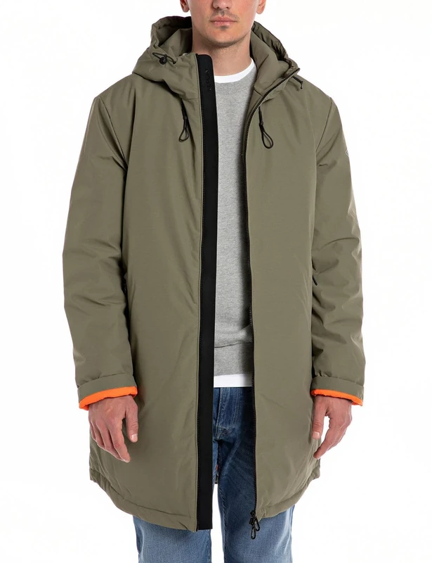 Replay Men's M8172 .000.84162 Parka, Light Military 408, XS