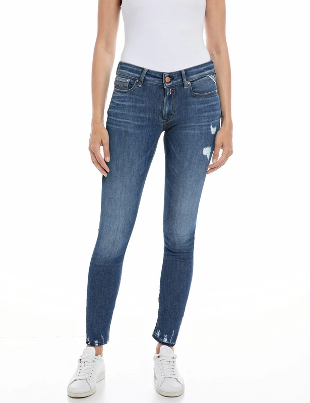 Replay women's jeans with power stretch, blue (Medium Blue 009), 32W / 32L