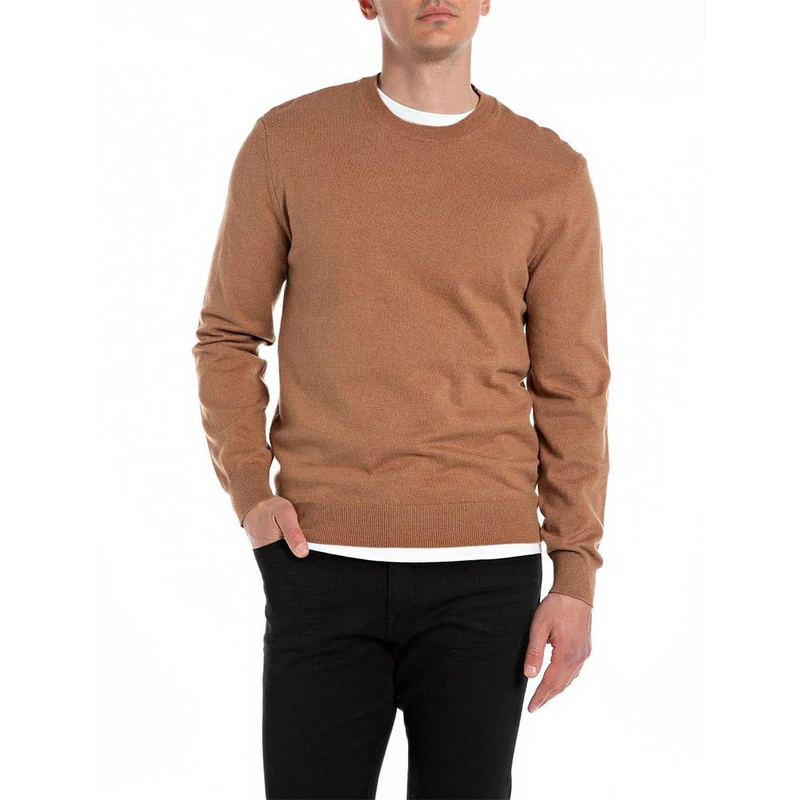 REPLAY Herren Pullover Slim Fit, Rope Melange M20 (Braun), XL