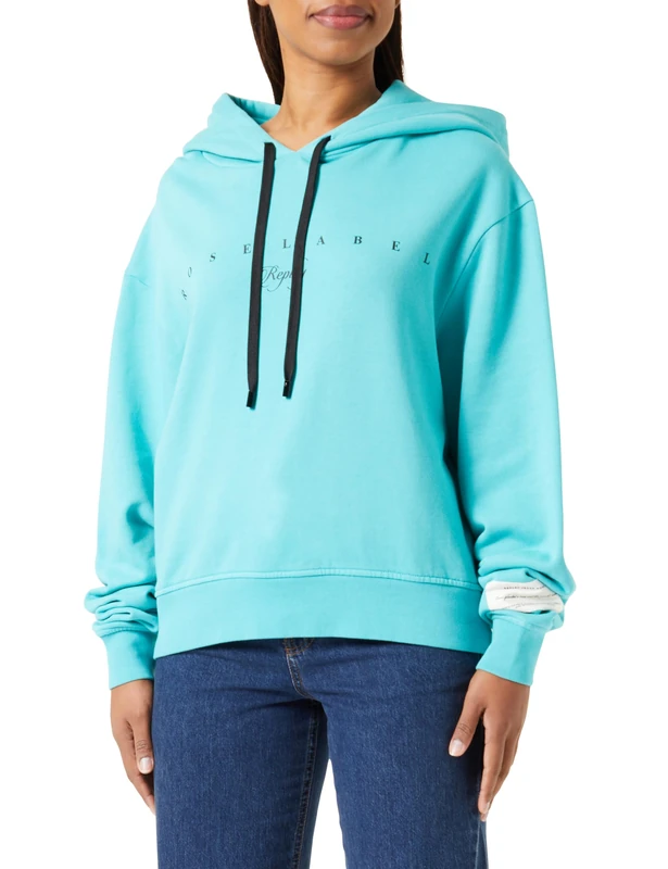 REPLAY Adult W3711M.000.21842 Hooded Sweatshirt, Amalfi Green 337, XL