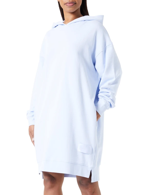 REPLAY Women's Hoodie Dress Made of Cotton, Bright Periwinkle 667 (Violet), M