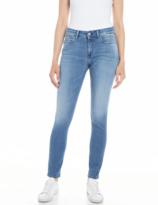 Replay women's jeans with power stretch, blue (Medium Blue 009), 24W / 34L