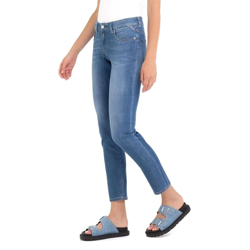 Replay women's jeans with power stretch, blue (Medium Blue 009), 32W / 32L
