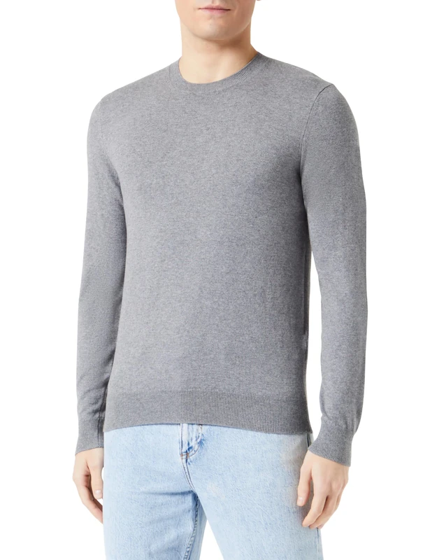 Replay Herren Pullover Slim Fit, Medium Grey Melange M06 (Grau), XL