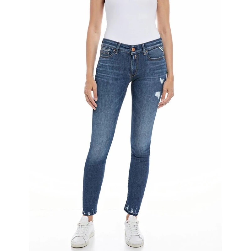 Replay women's jeans with power stretch, blue (Medium Blue 009), 26W / 30L