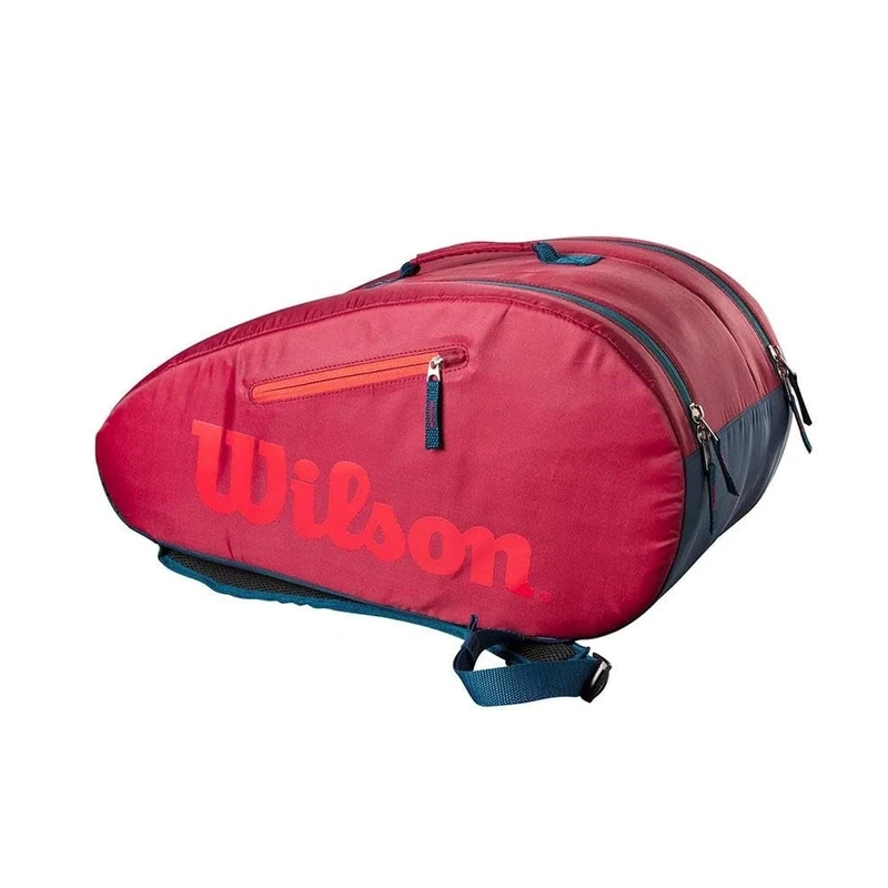 Wilson Padel Bag for Children and Young People, Junior Padel Bag, For up to 3 Rackets, Red (Infrared)