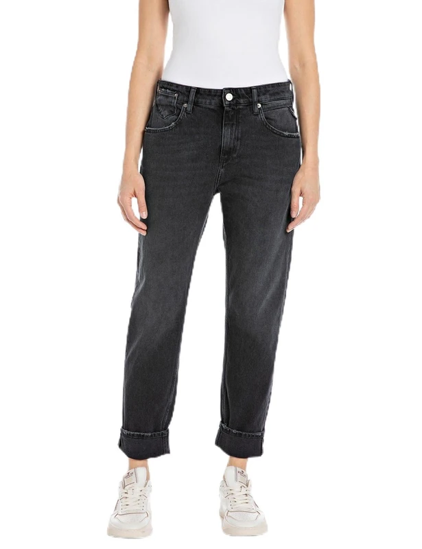 Replay women's jeans made of comfort denim, gray (Dark Gray 097), 33W / 32L