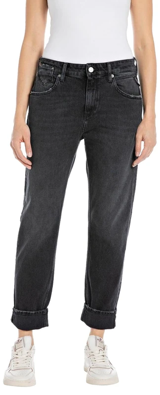 Replay women's jeans made of comfort denim, gray (Dark Gray 097), 28W / 32L