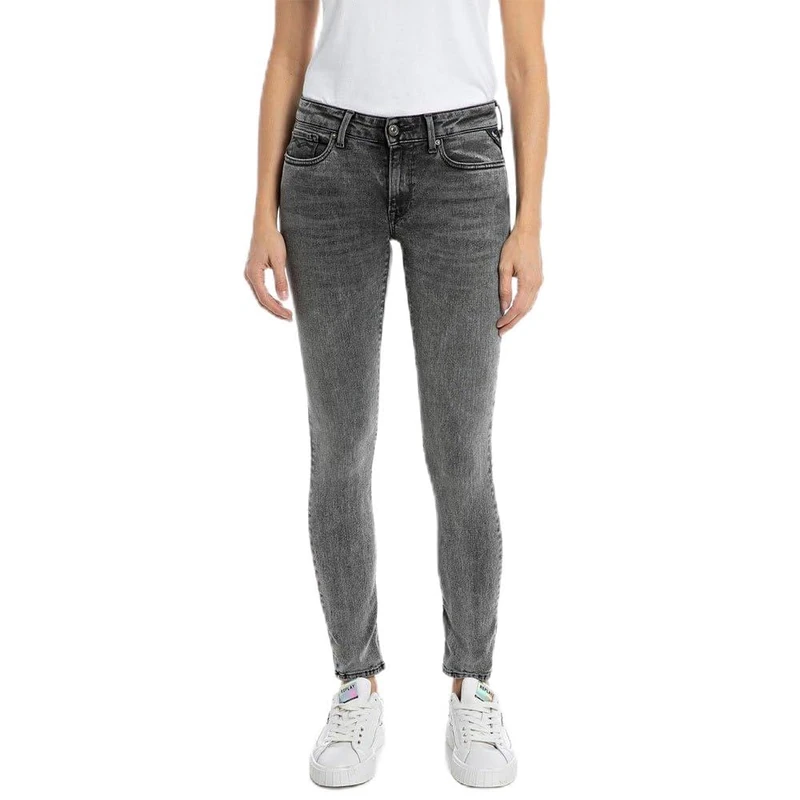 Replay women's Hyperflex jeans with stretch, gray (Medium Gray 096), 31W / 30L