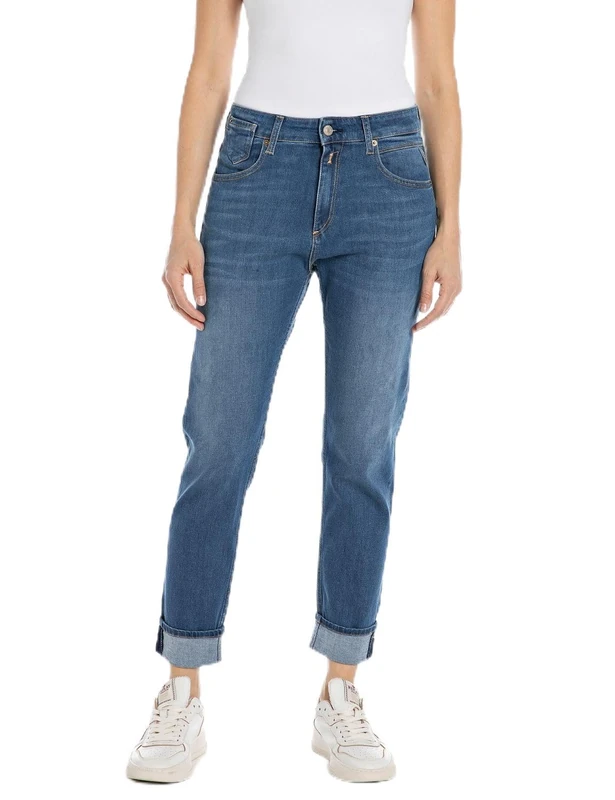 Replay women's jeans with power stretch, blue (Medium Blue 009), 28W / 30L