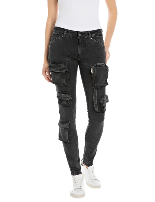 Replay women's jeans with power stretch, black (Black Delavè 099), 23W