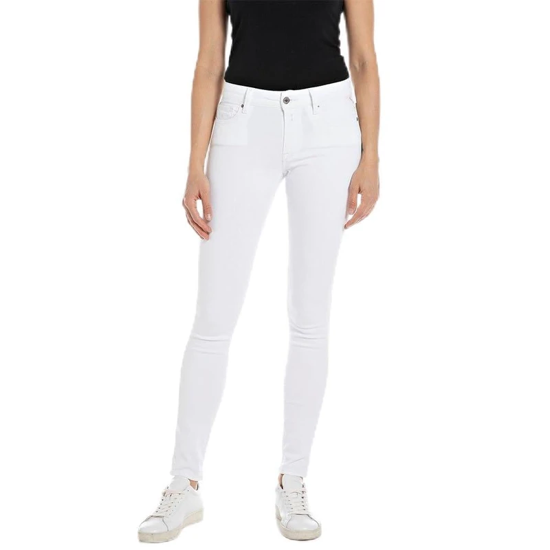 Replay women's jeans Hyperflex with stretch, white (White. 120), 25W / 28L