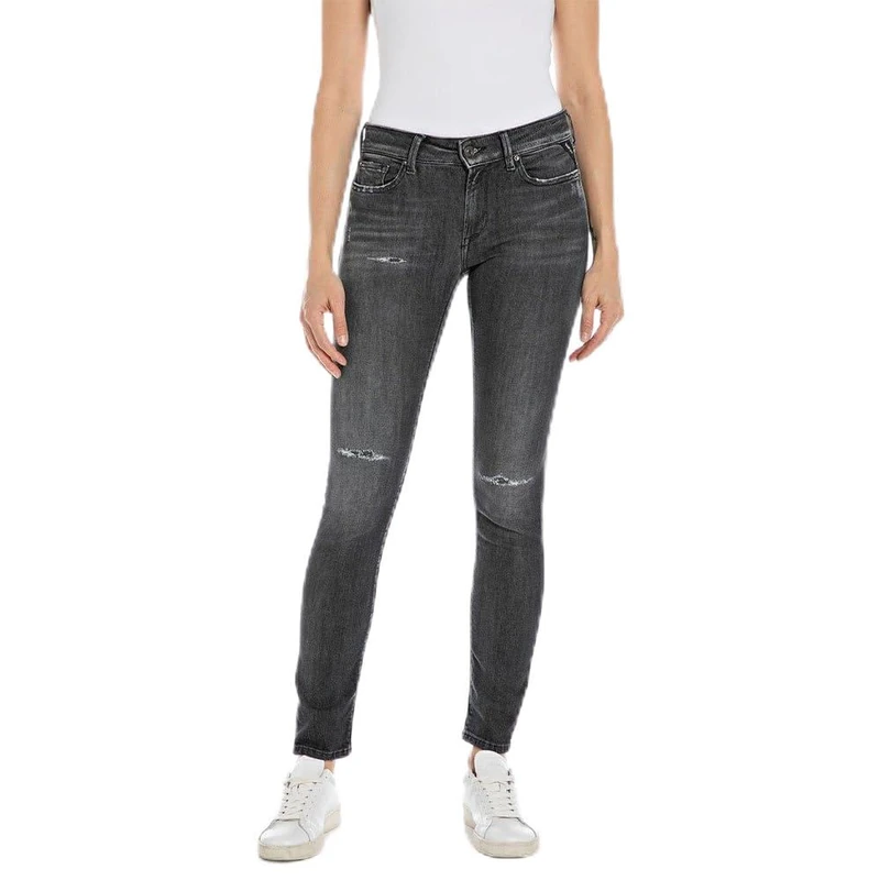 Replay women's jeans with power stretch, gray (Dark Gray 097), 31W / 32L