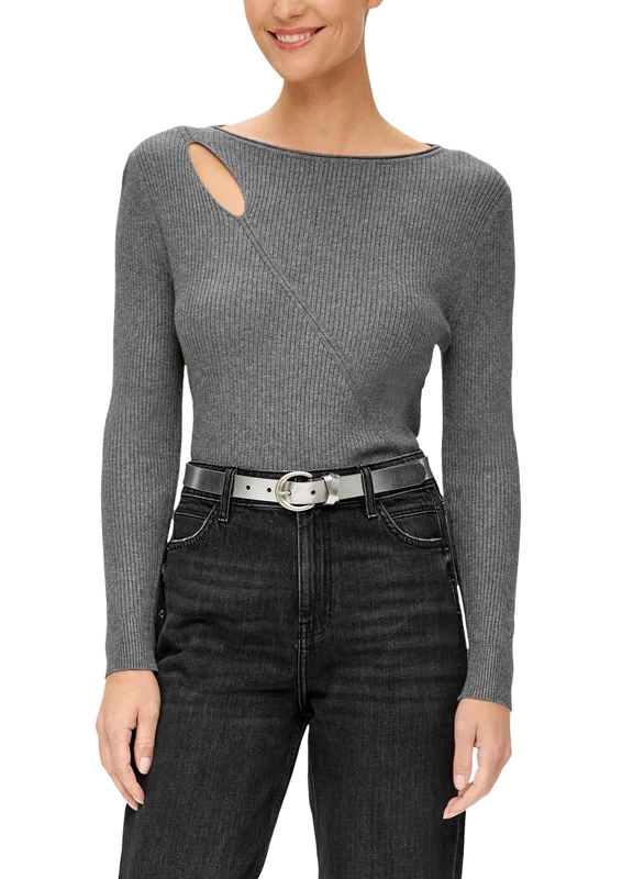 s.Oliver Women's 2138016 Ribbed Jumper, 9722, 22