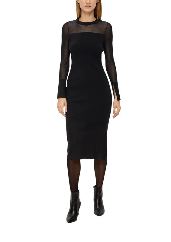 s.Oliver BLACK LABEL Women's 2137707 Knitted Dress in Fabric Mix, 9999, 16