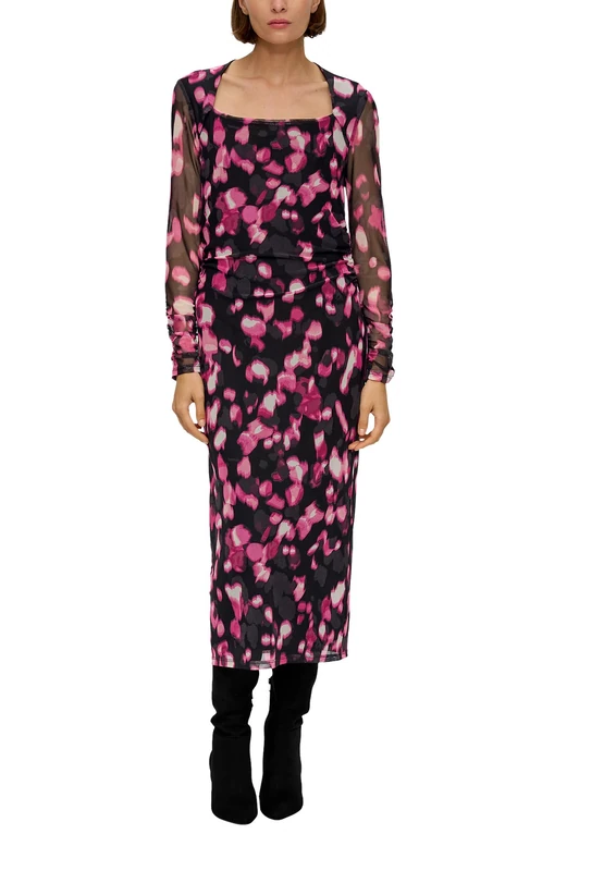 s.Oliver BLACK LABEL Women's 2138560 Maxi Dress with All-Over Print, 99a3, 18 - Image 1