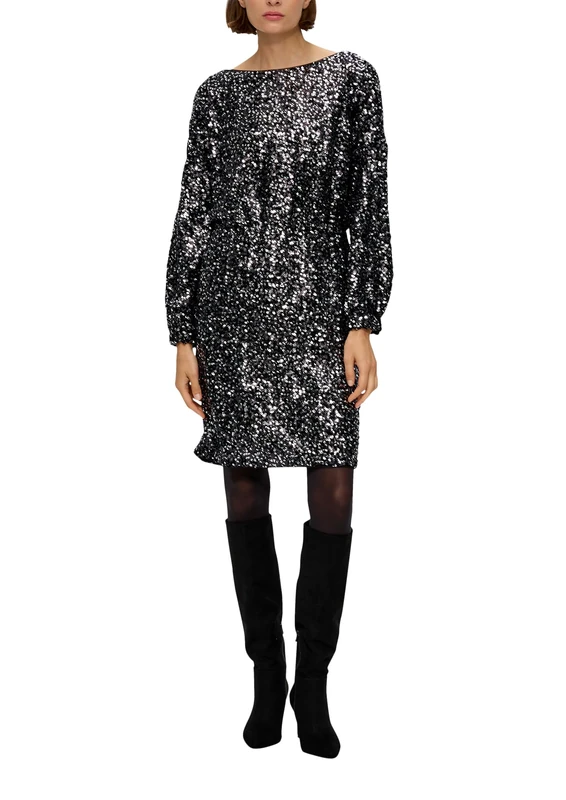 s.Oliver BLACK LABEL Women's 2136843 Sequin Dress, 9999, 12
