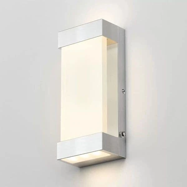Artika Glacier Integrated Mounted LED Outdoor/Indoor Wall Light 3 Way Stream Auto On and Off Stainless Steel Weatherproof Vertical, White