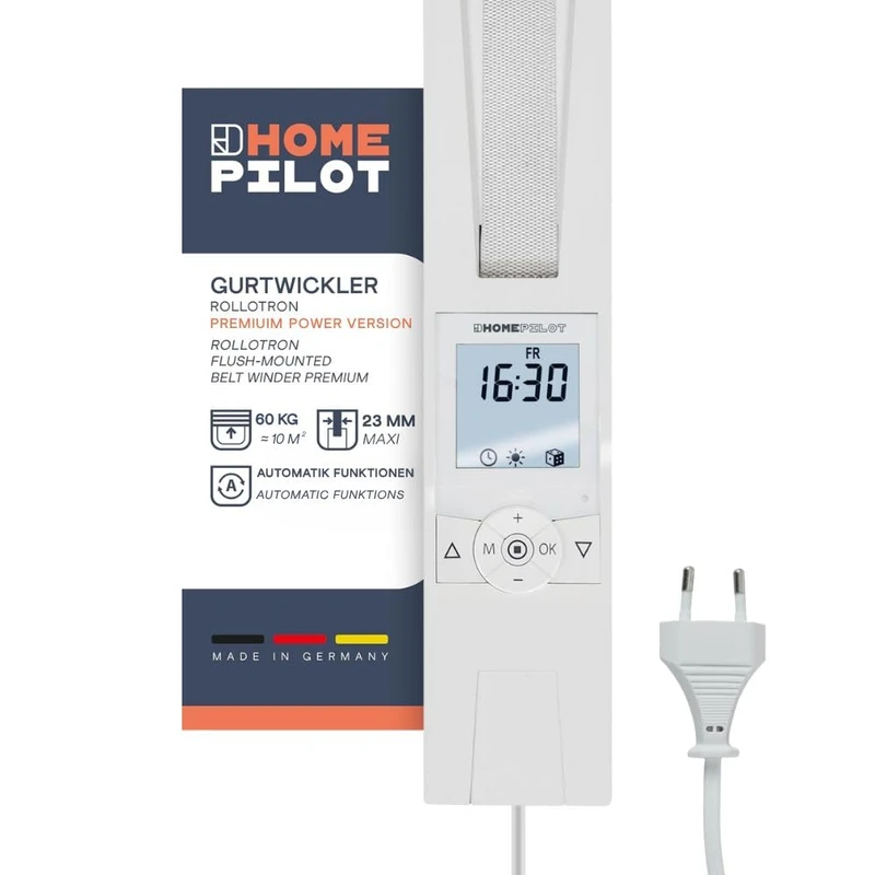 Home Pilot - Power Version | Gurtwickler Premium für schwere Rollläden (bis 60 kg) und großem Gurtkasten - 10172360
