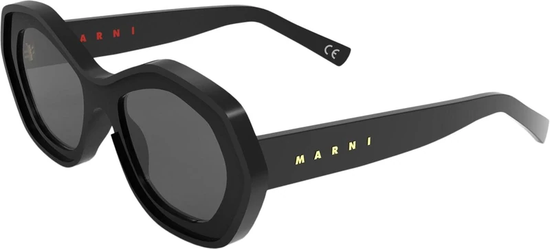 MARNI Unisex's Ulawun Volcano Black Sunglasses, One Size