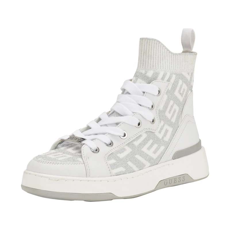 GUESS Women's Mannen Sneaker, White 140, 7 - Image 1