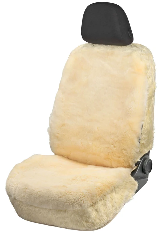 Walser Mona Lambskin Car Seat Cover, Lambskin Cover, Car Seat Fur, Car Seat Cover, Car Seat Protector with Fur, Lambskin Cover Beige - Image 1
