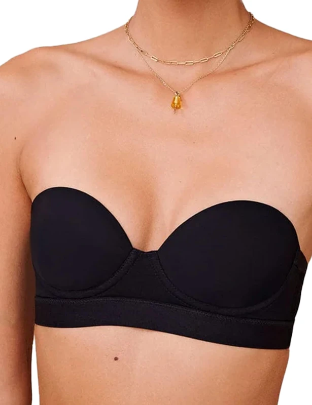 Pepper MVP Multiway Strapless Bra for Women | Underwire, Multi-Way Convertible Straps | Strapless Bra for Small Chested Women, Black, 32B