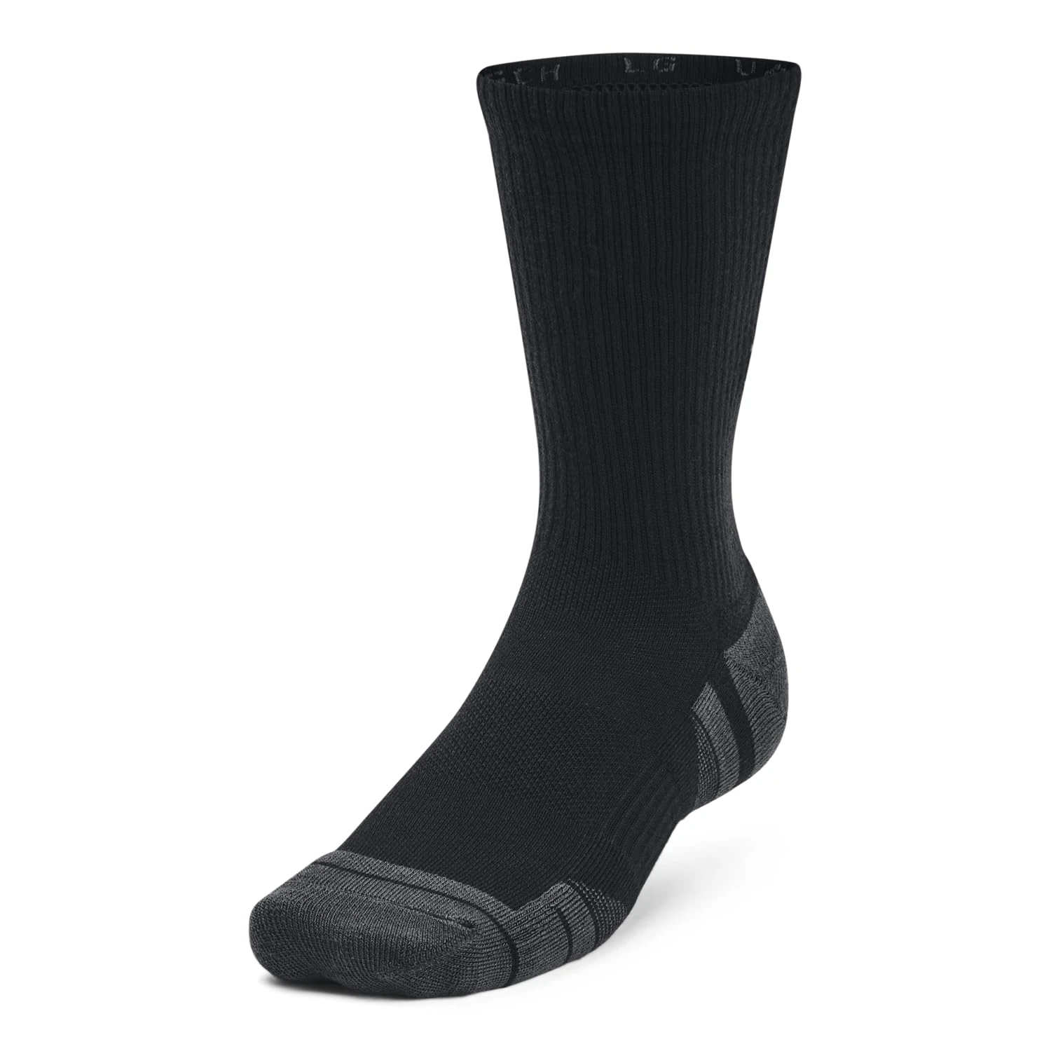 Under Armour Mens Heatgear Crew Socks 3 Pack Black 7.5-12
