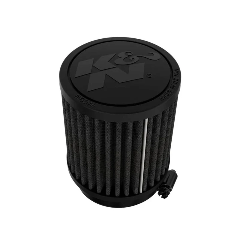 K&N Black Universal Dryflow Round Air Filter 64mm flange, 89mm outside diameter, 102mm height (RU-3125HBK)