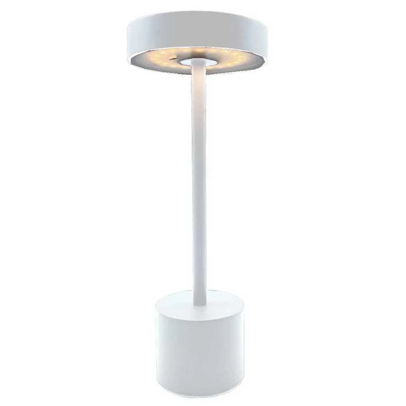 Wireless Touch Table lamp in Aluminium matt White LED Roby White H30cm