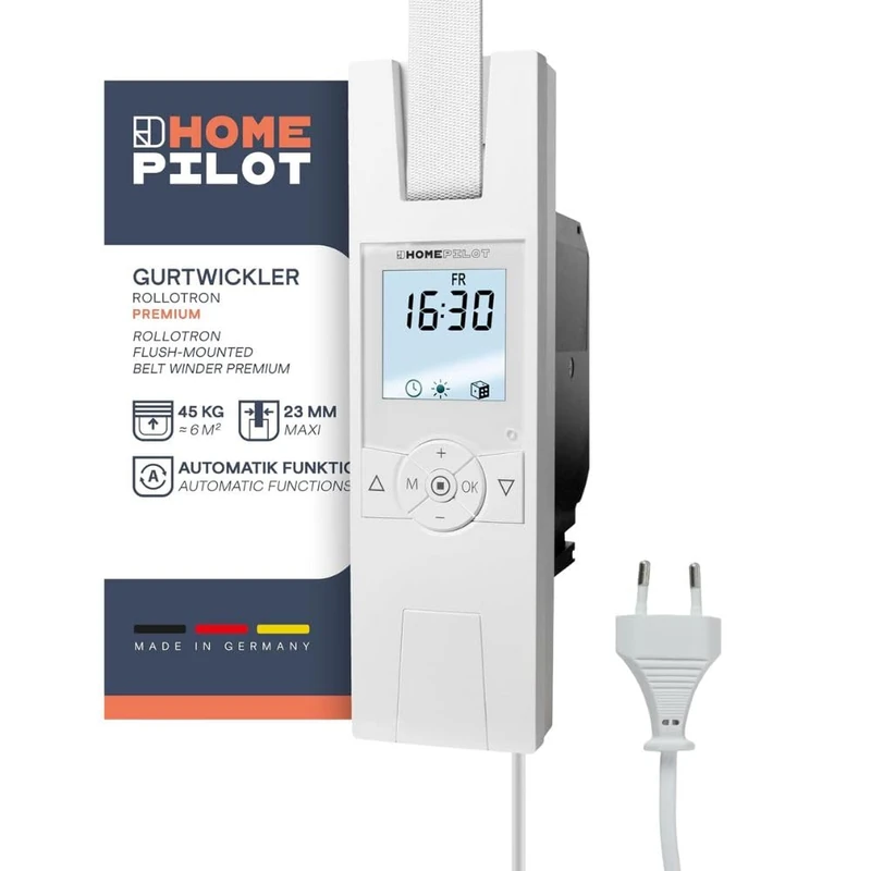 Home Pilot - Gurtwickler Premium Rollladenantrieb mit umfangr. Automatikfunktionen. Elektrischer Gurtwickler | Nachrüstung | Unterputz - 10172345