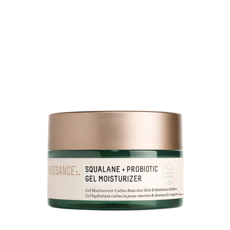BIOSSANCE Squalane + Probiotic Balancing Face Gel Moisturizer 50ml - Advanced Formula for Oily & Acne-Prone Skin, Encapsulated Probiotics, Reduces Redness & Excess Oil, Soothes Sensitive Skin